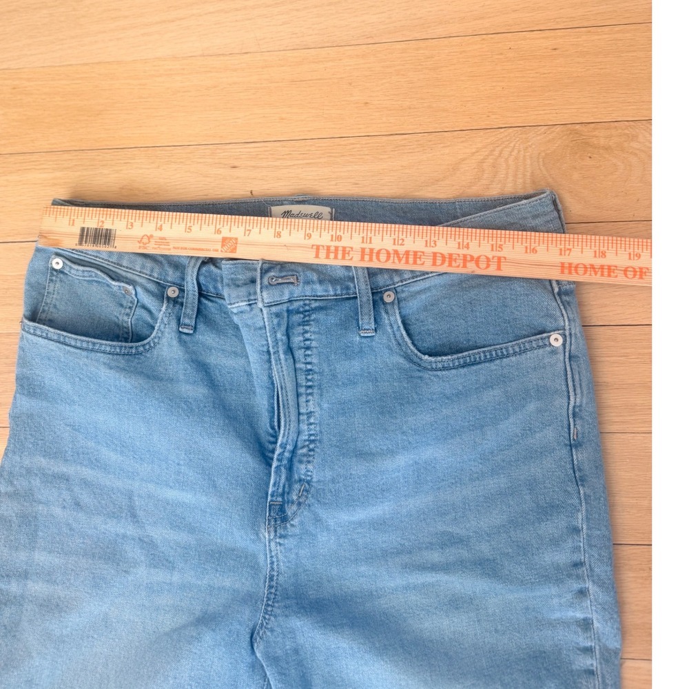 Madewell The Perfect Vintage Jean Light Wash Raw Hem Mom Jeans Womens 32 - Picture 7 of 8